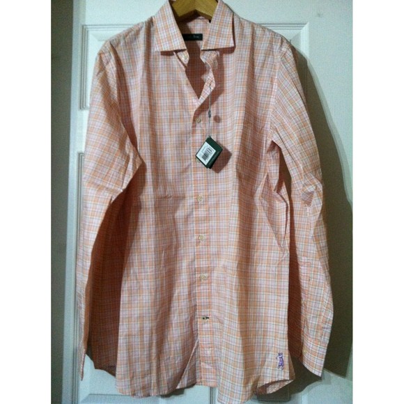 BOBBY JONES MENS NEW BLOSSOM 100%COTTON PLAID LONG SLEEVE CASUAL SHIRT SIZE:XL